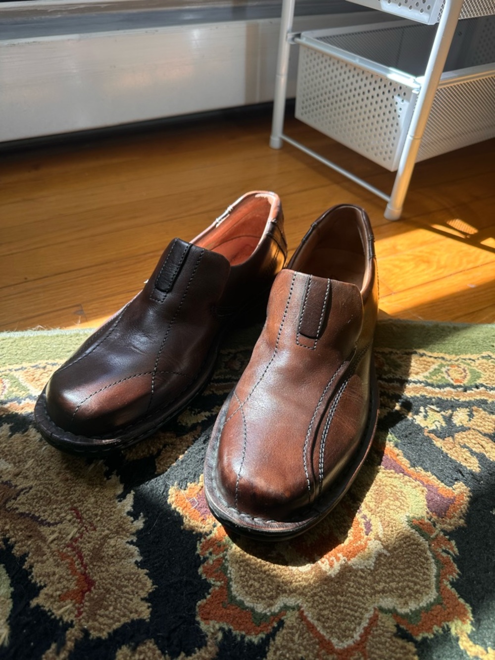 Clarks Men's Brown Slip-On Leather Loafers